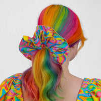 LARGE SCRUNCHIE RAINBOW SWIRLS