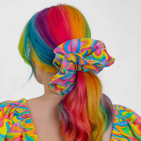 LARGE SCRUNCHIE RAINBOW SWIRLS