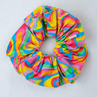 LARGE SCRUNCHIE RAINBOW SWIRLS