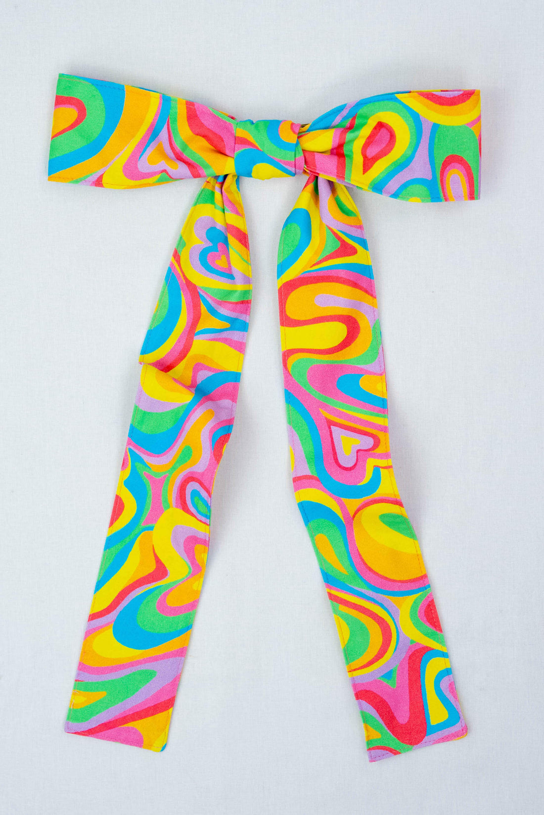 HAIR BOW RAINBOW SWIRLS