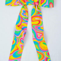 HAIR BOW RAINBOW SWIRLS