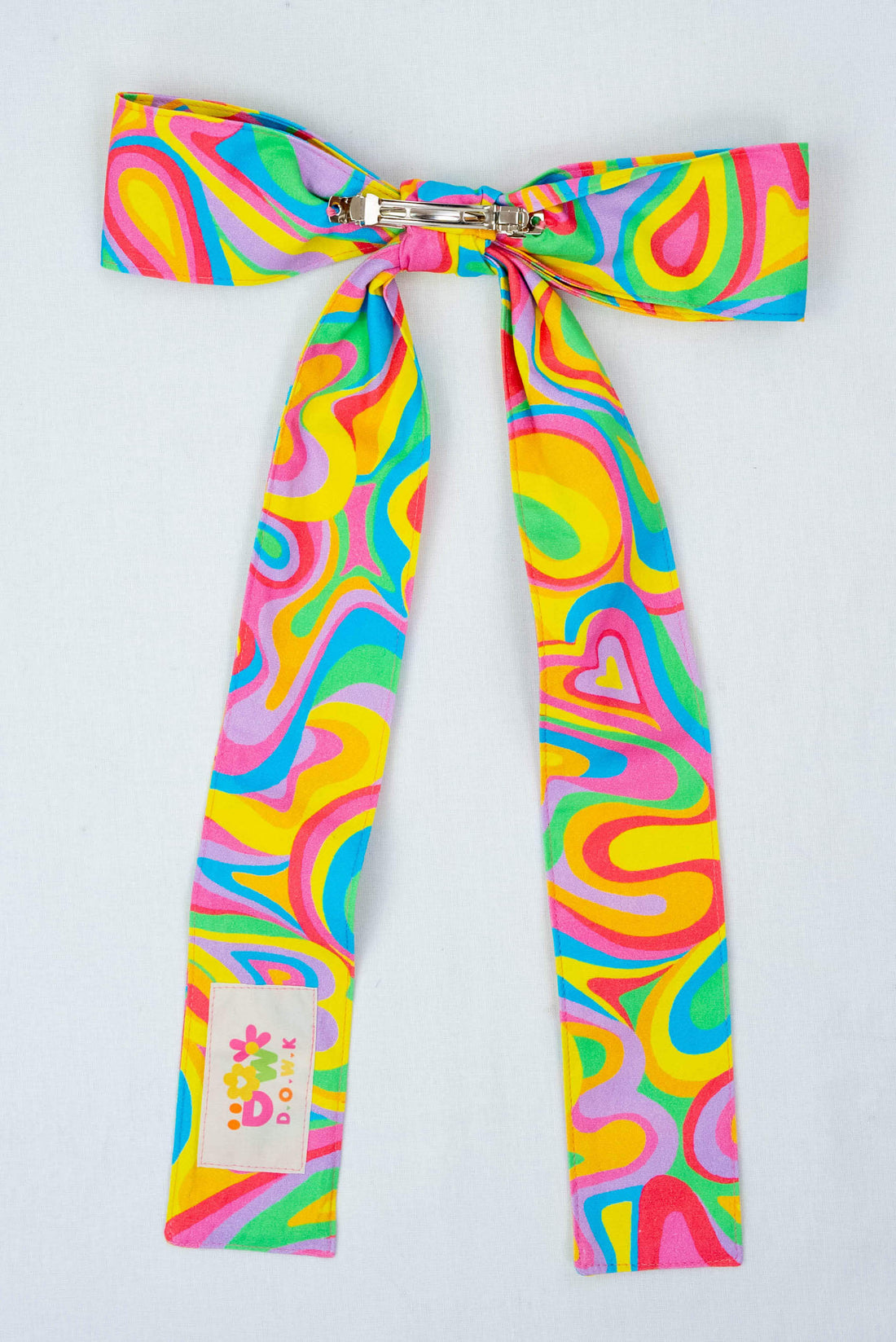 HAIR BOW RAINBOW SWIRLS