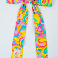 HAIR BOW RAINBOW SWIRLS