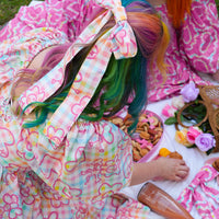 HAIR BOW PASTEL PICNIC