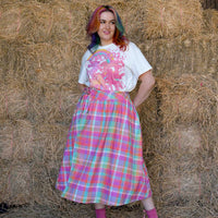 MUSE SKIRT PINK PLAID