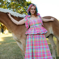MUSE SKIRT PINK PLAID