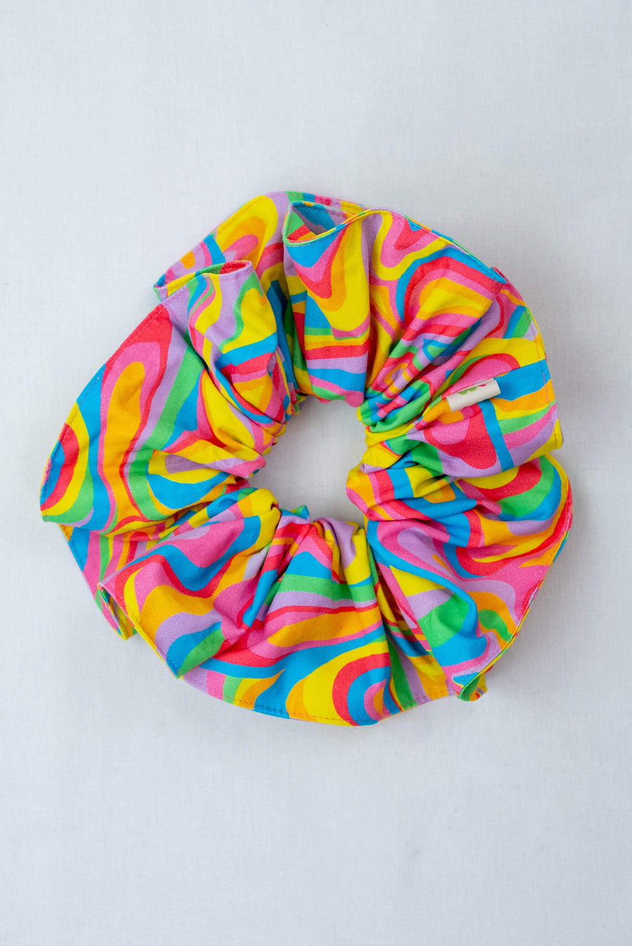 LARGE SCRUNCHIE RAINBOW SWIRLS