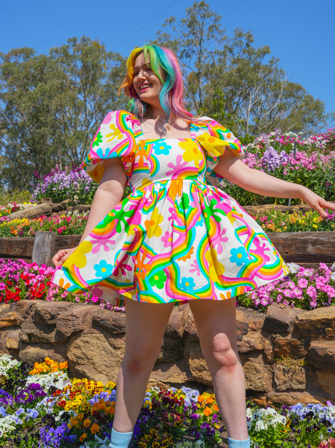 DELIGHTFUL DELUXE RAINBOW FLOWERS - IN STOCK