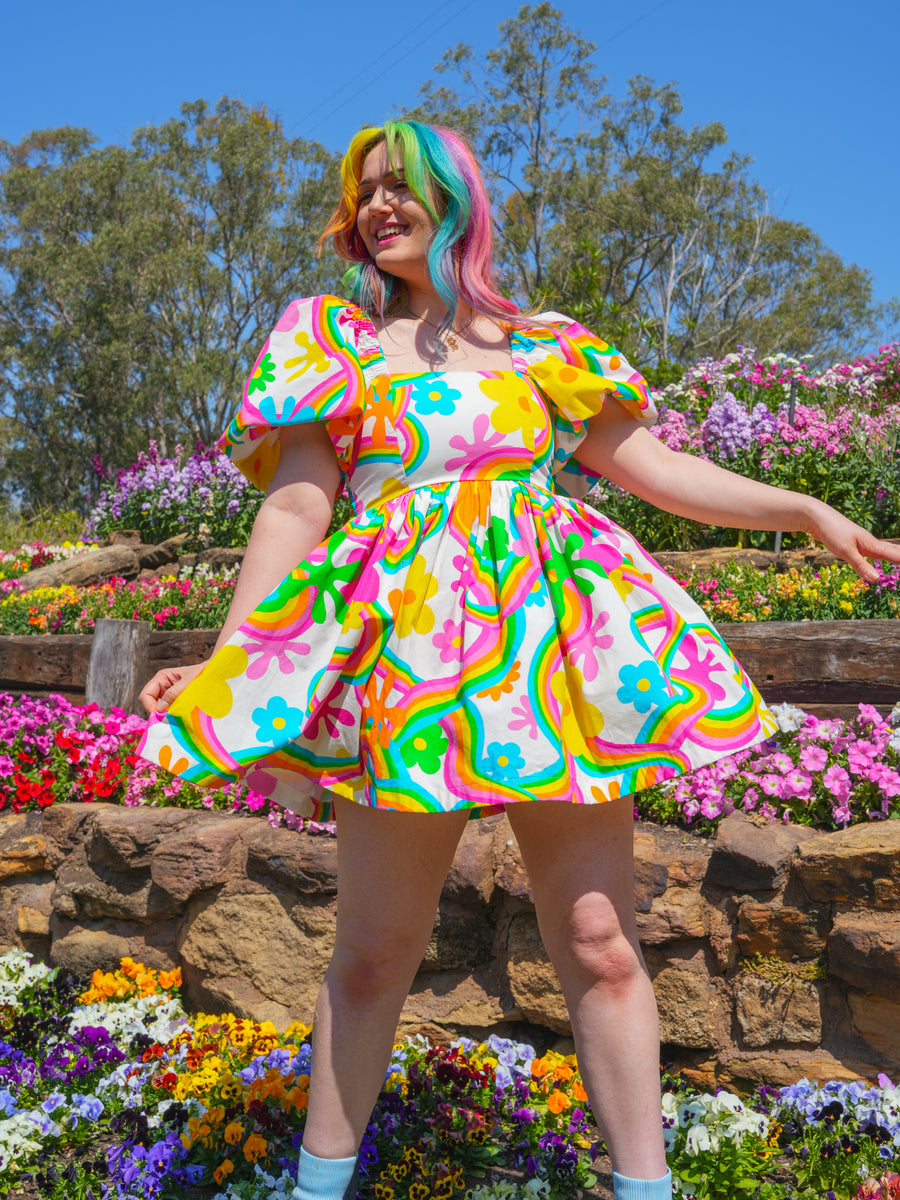 DELIGHTFUL DELUXE RAINBOW FLOWERS - IN STOCK