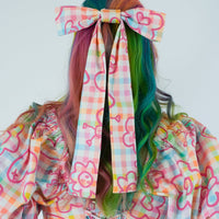 HAIR BOW PASTEL PICNIC