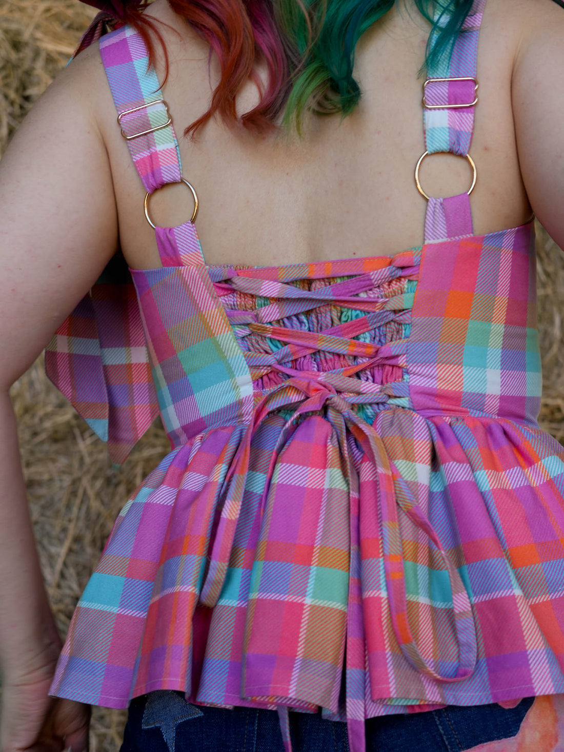 DAYDREAM TOP PINK PLAID