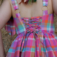 DAYDREAM TOP PINK PLAID
