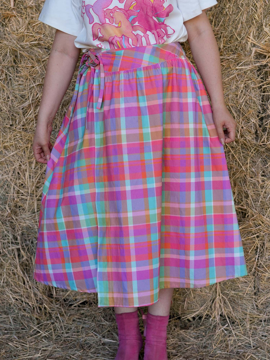 MUSE SKIRT PINK PLAID