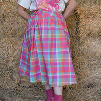 MUSE SKIRT PINK PLAID