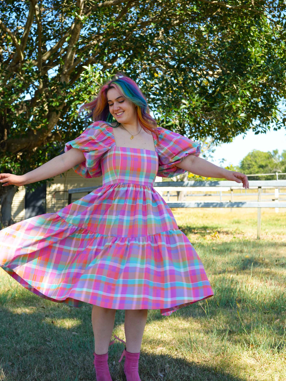 DARLING PINK PLAID